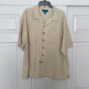 Paradise Blue Men’s silk shirt XXL